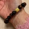 Lichtkristall Buddha Armband Holz