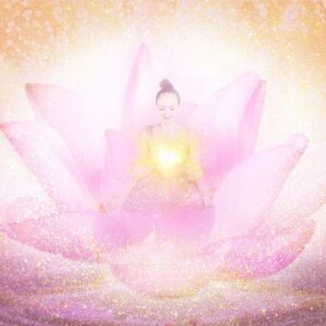 Persönliches Leinwandbild "Der goldene Lotus umgibt Dich"